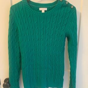 Charter Club Green Cable Knit Sweater Size Small